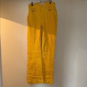 REVICE Women's Straight Leg Jeans in Bright Yellow